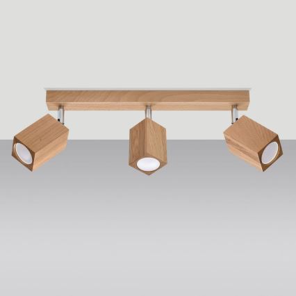 Точечный светильник KEKE 3xGU10/40W/230V дуб