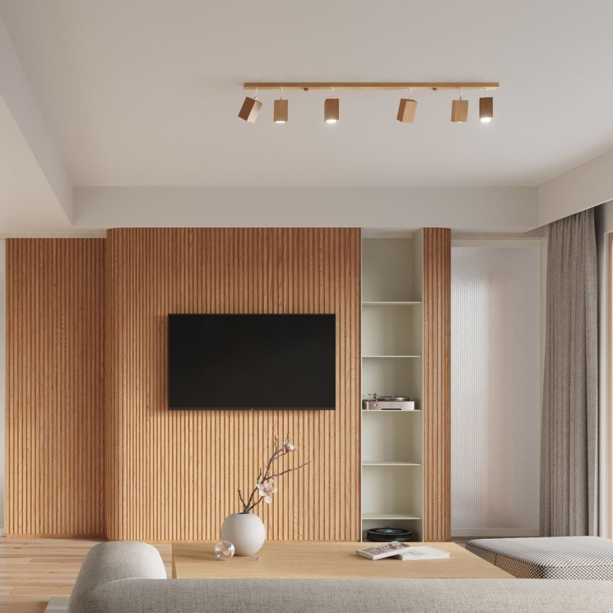 Точечный светильник KEKE 6xGU10/40W/230V дуб