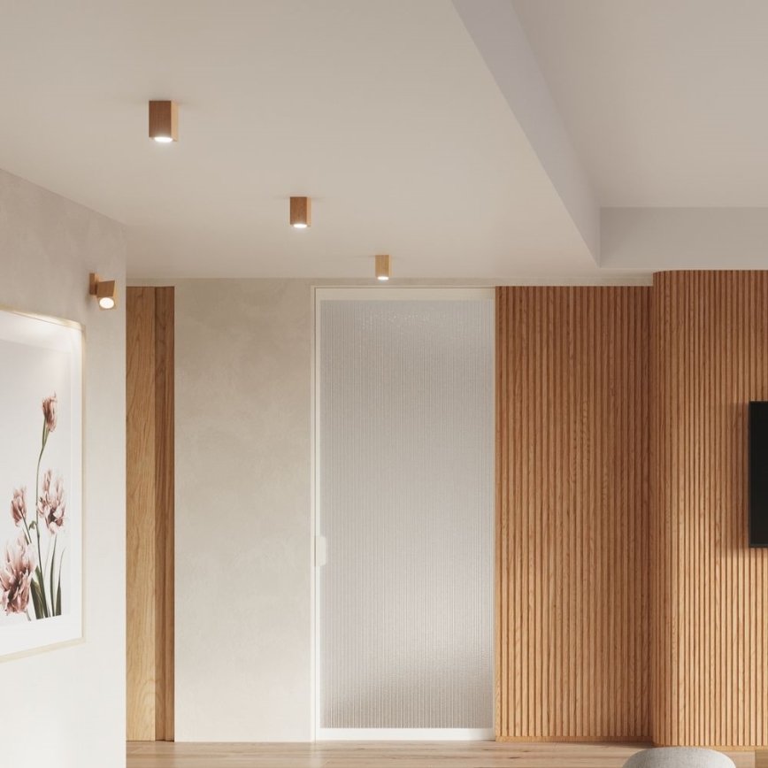 Точечный светильник KEKE 1xGU10/40W/230V 10 см дуб