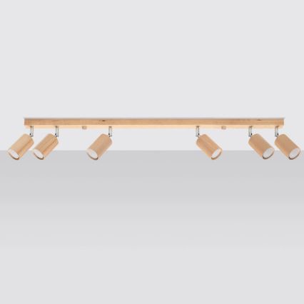 Точковий світильник BERG 6xGU10/40W/230V бук