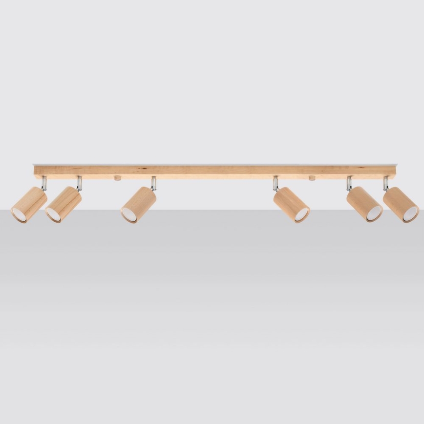 Точковий світильник BERG 6xGU10/40W/230V бук