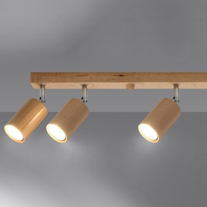 Точковий світильник BERG 6xGU10/40W/230V бук