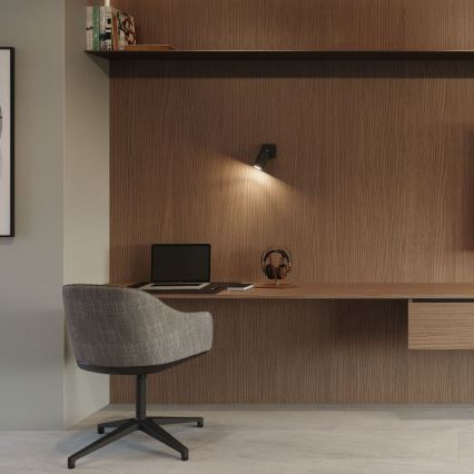 Настінний точковий світильник RING 1xGU10/10W/230V чорний