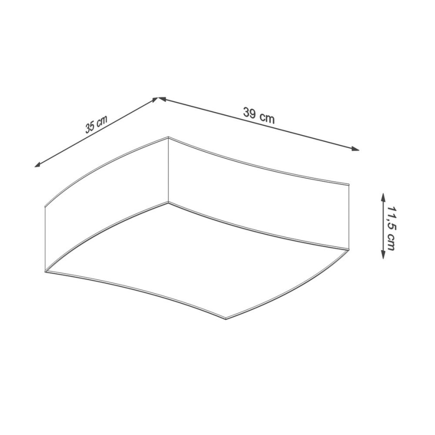 Потолочный светильник SQUARE 2xE27/60W/230V белый