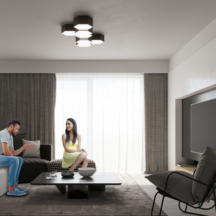 Стельовий світильник SUNDE 2xE27/60W/230V 11,5 см чорний