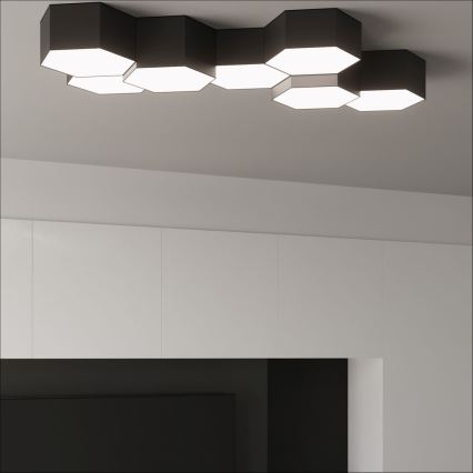 Стельовий світильник SUNDE 2xE27/60W/230V 11,5 см чорний