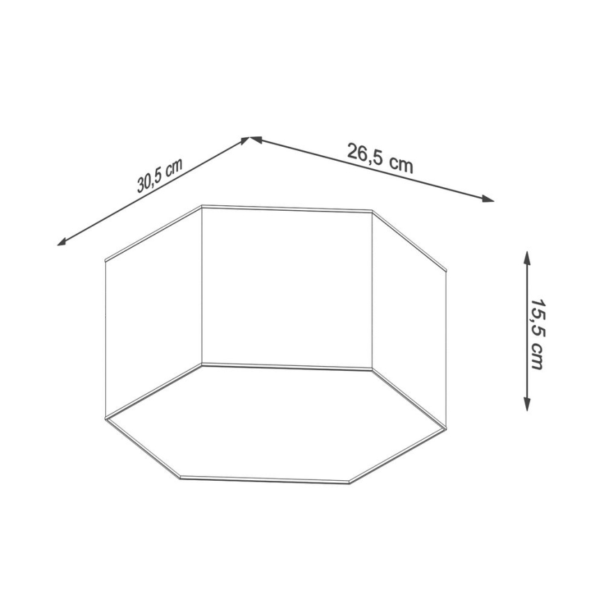 Потолочный светильник SUNDE 2xE27/60W/230V 15,5 см черный