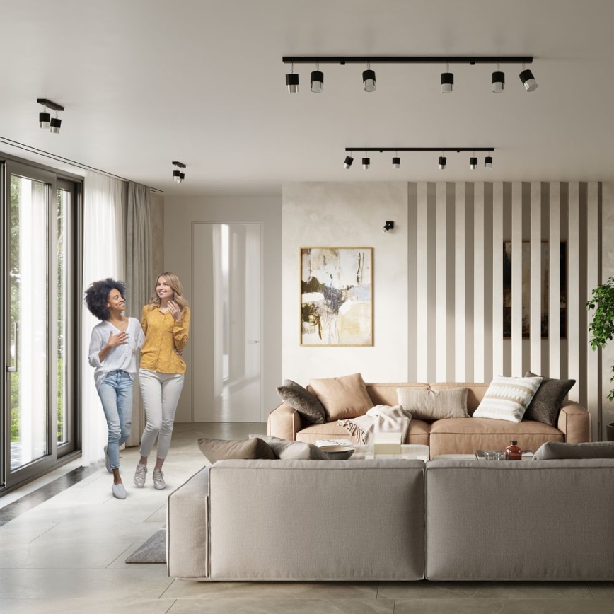 Точковий світильник NERO 4xGU10/40W/230V чорний/глянцевий хром