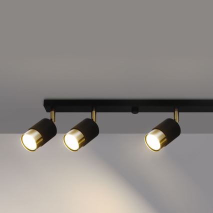 Точковий світильник NERO 6xGU10/40W/230V чорний/золотий