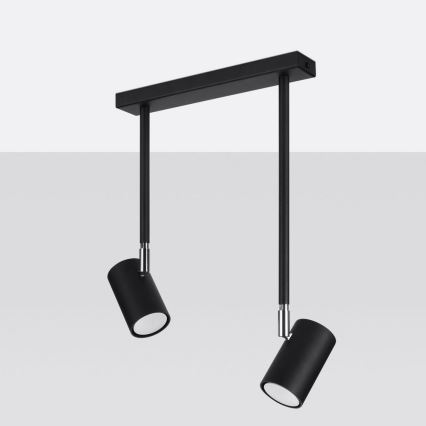 Люстра на штанге NORANO 2xGU10/40W/230V черная