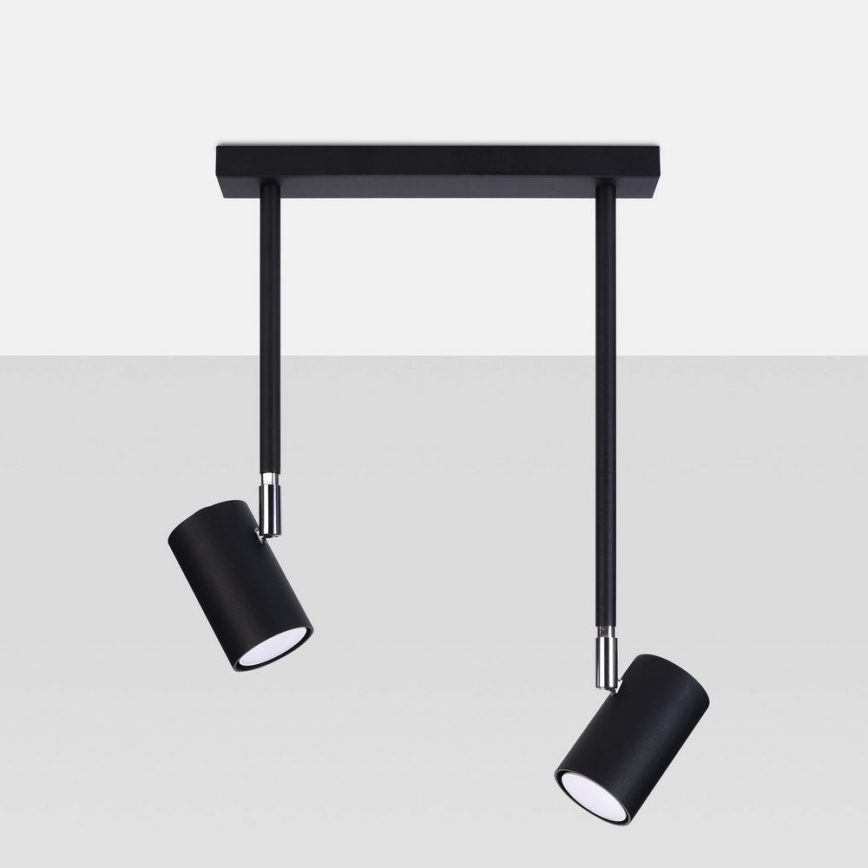 Люстра на штанге NORANO 2xGU10/40W/230V черная