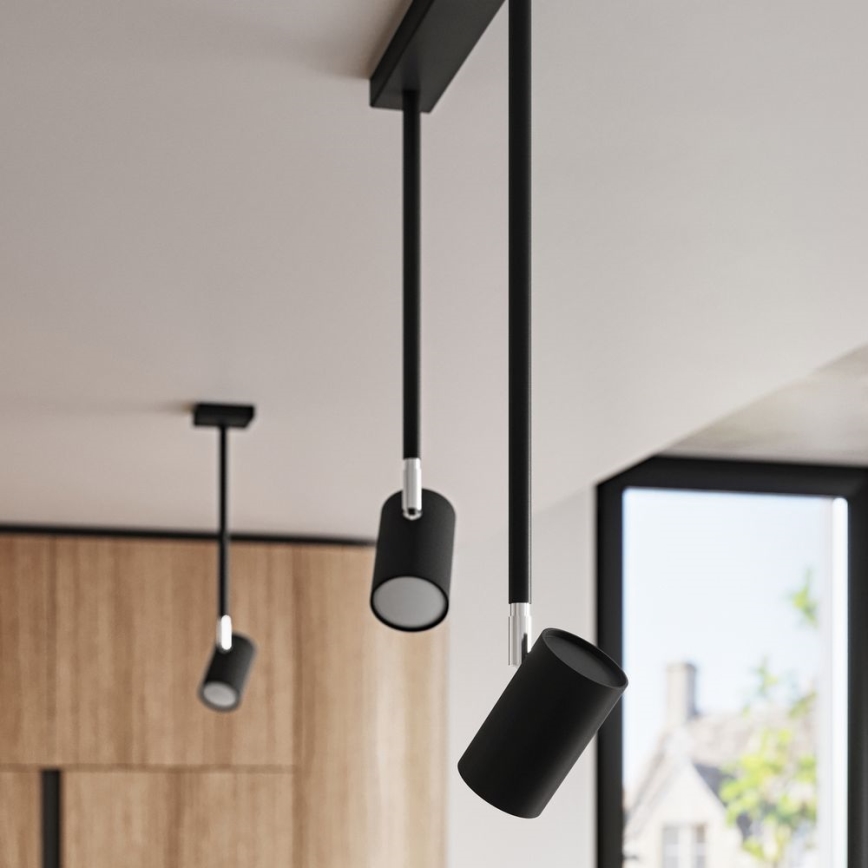 Люстра на штанзі NORANO 2xGU10/40W/230V чорний