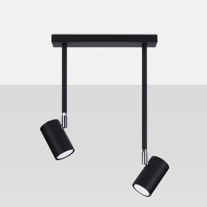 Люстра на штанзі NORANO 2xGU10/40W/230V чорний