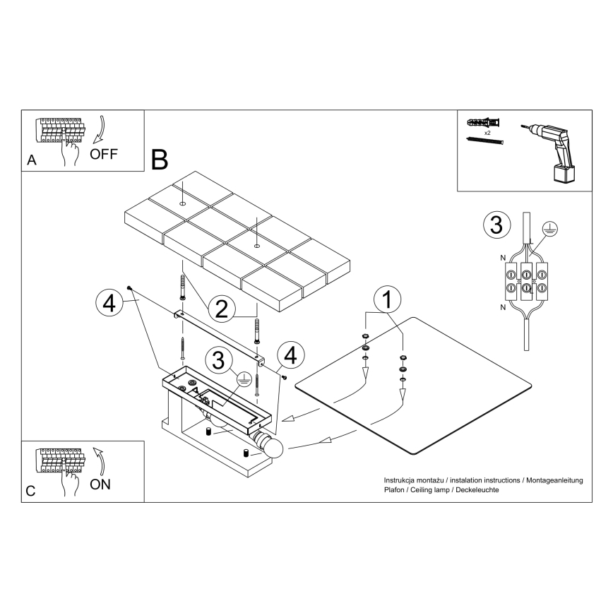 Стельовий світильник LAPPO 2xE27/15W/230V венге