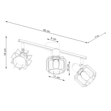 Точечный светильник BELUCI 3xE14/40W/230V белый