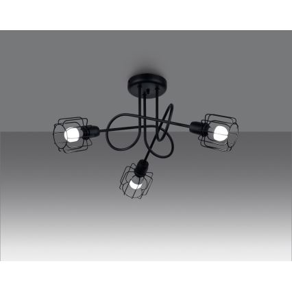 Люстра на штанге BELUCI 3xE14/40W/230V черный