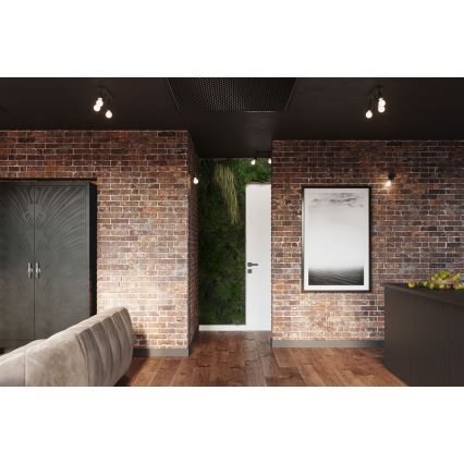 Настінний точковий світильник FORNES 1xE27/60W/230V чорний