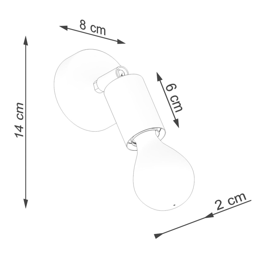Настінний точковий світильник FORNES 1xE27/60W/230V чорний