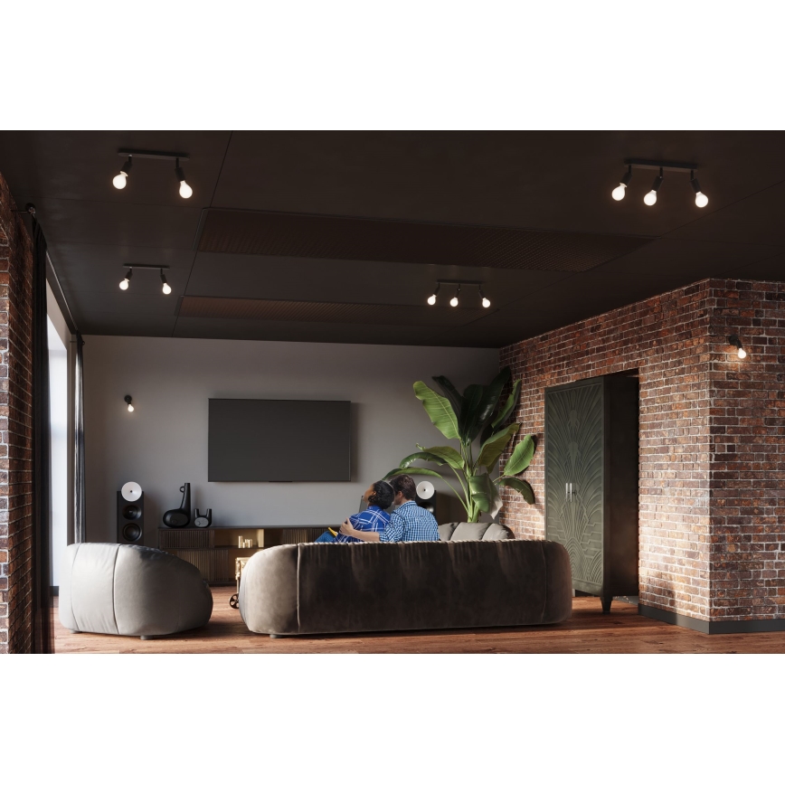 Точковий світильник FORNES 2xE27/60W/230V чорний