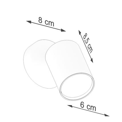 Настенный точечный светильник LEMMI 1xGU10/40W/230V белый