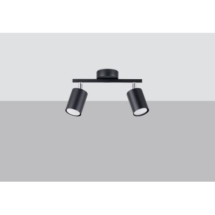 Точковий світильник LEMMI 2xGU10/40W/230V чорний
