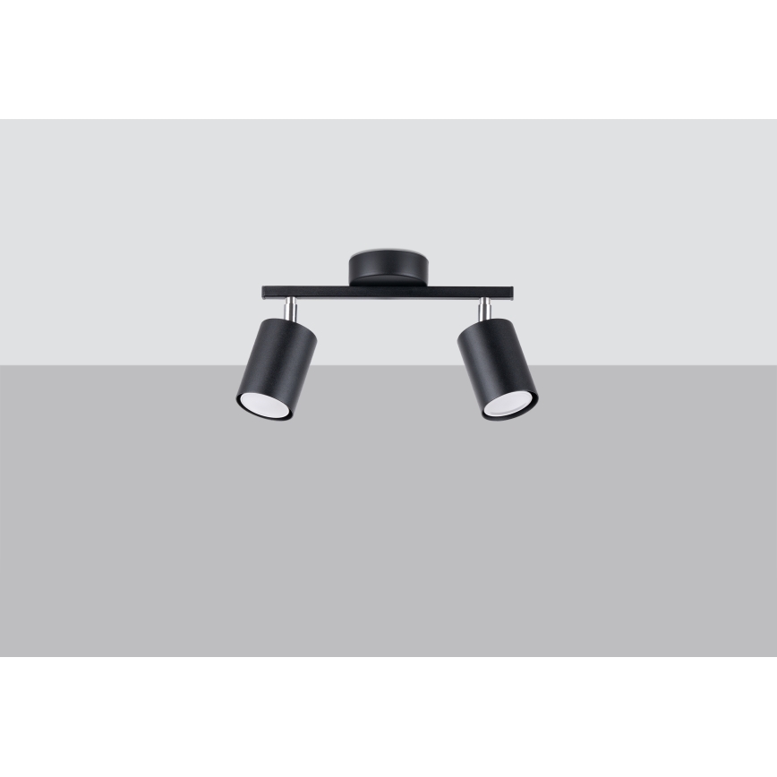 Точковий світильник LEMMI 2xGU10/40W/230V чорний