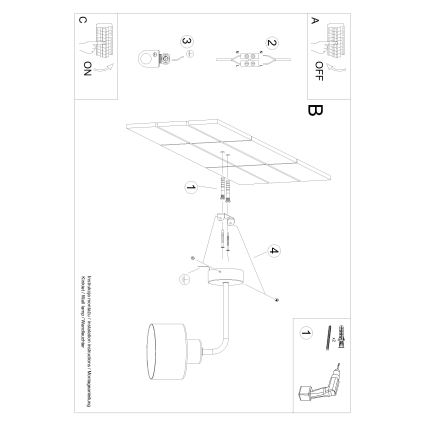 Настенная лампа SAVAR 1xE27/60W/230V черный
