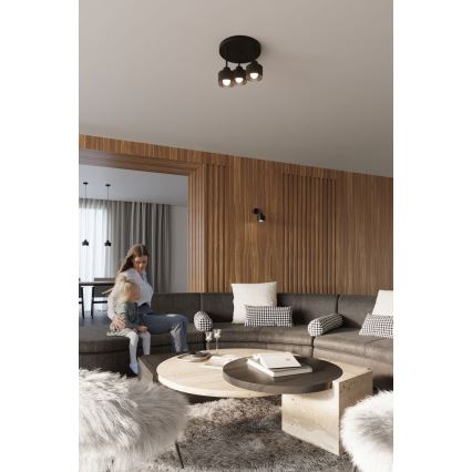 Люстра на тросі SAVAR 1xE27/60W/230V чорна