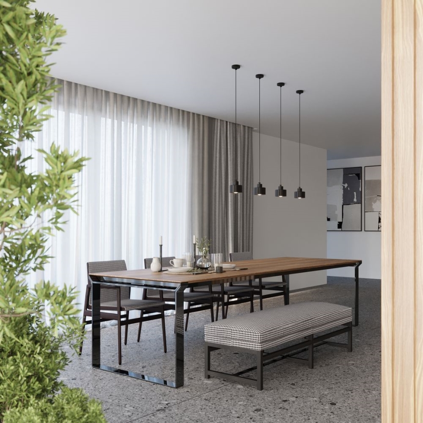 Люстра на тросі SAVAR 1xE27/60W/230V чорна