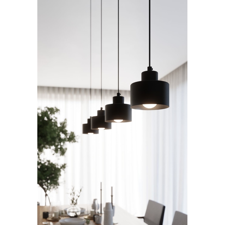 Подвесная люстра SAVAR 1xE27/60W/230V черный