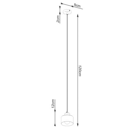 Подвесная люстра SAVAR 1xE27/60W/230V черный