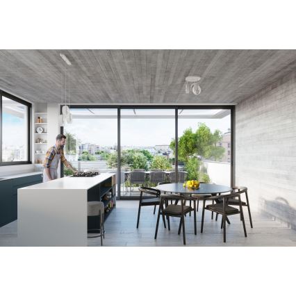 Підвісна люстра на тросі TITRAN 1xE27/60W/230V біла