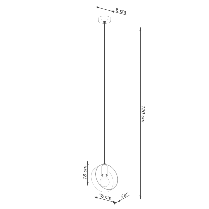 Підвісна люстра на тросі TITRAN 1xE27/60W/230V біла