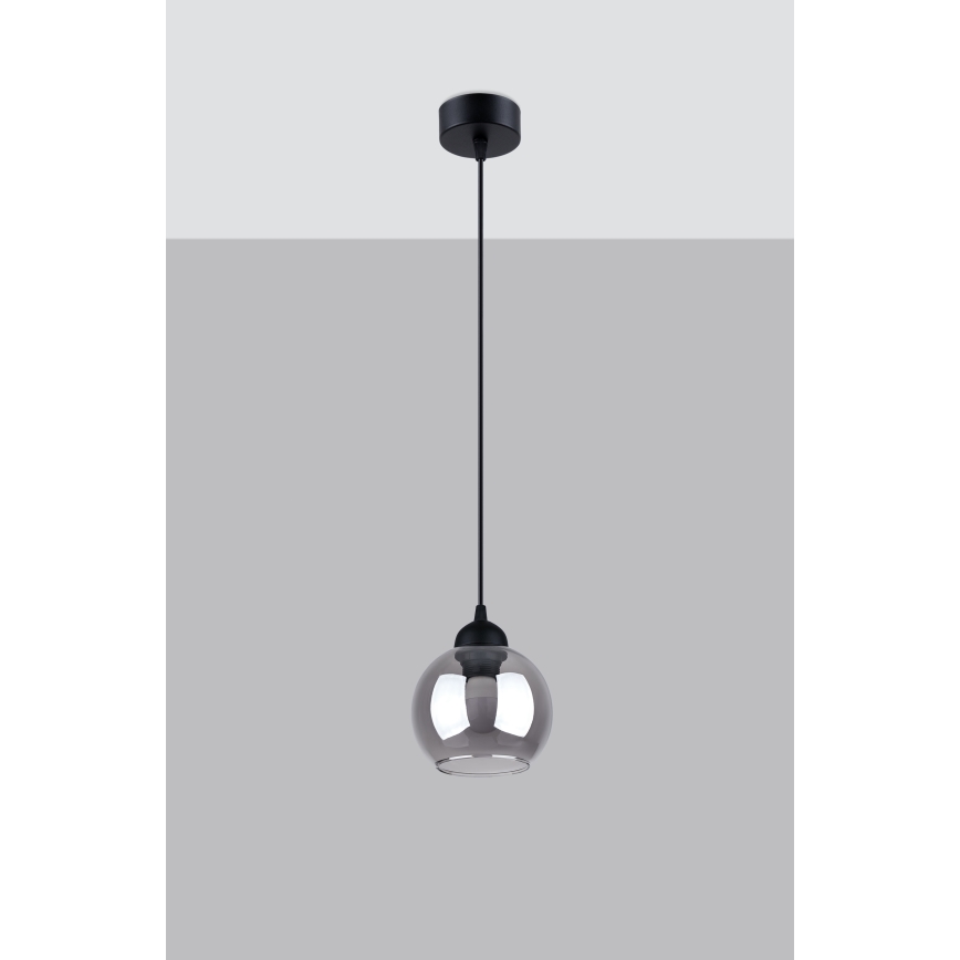 Люстра на тросі ALINO 1xE27/60W/230V чорна