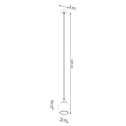 Подвесная люстра ALINO 1xE27/60W/230V черный