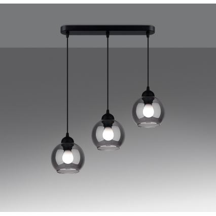 Подвесная люстра ALINO 3xE27/60W/230V черный