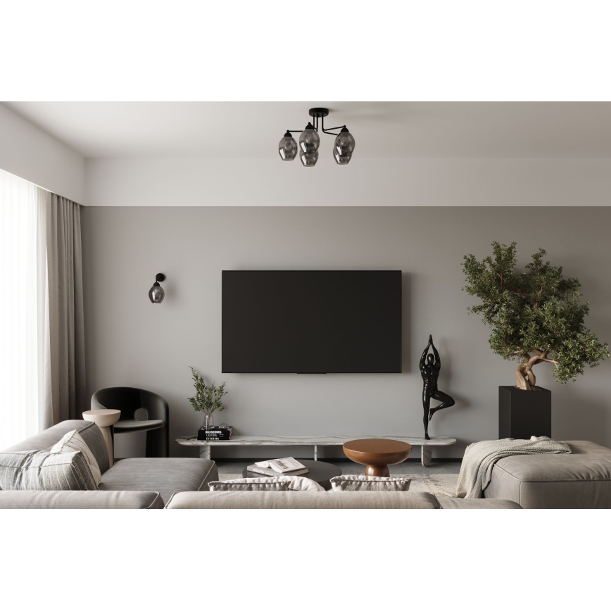 Настінна лампа FILLAN 1xE27/60W/230V чорний