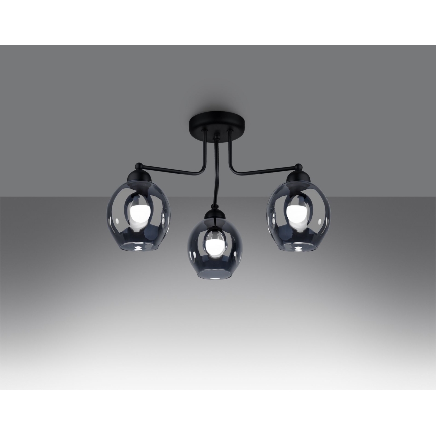 Люстра на штанге FILLAN 3xE27/60W/230V черный