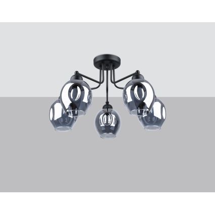 Люстра на штанге FILLAN 5xE27/60W/230V черный