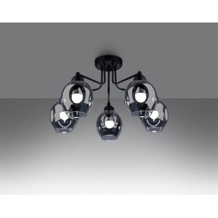 Люстра на штанзі FILLAN 5xE27/60W/230V чорний