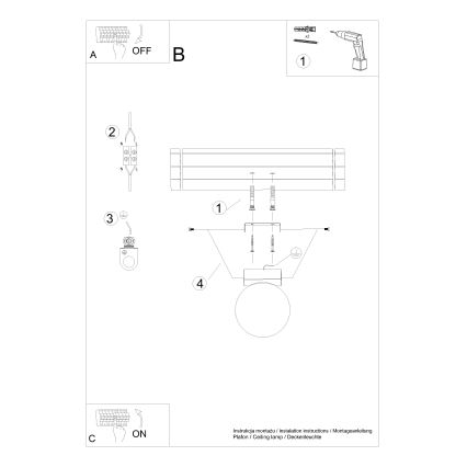 Стельовий світильник YOLI 1xG9/12W/230V білий