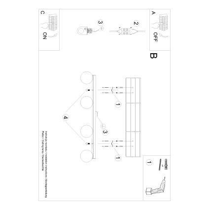 Потолочный светильник YOLI 4xG9/12W/230V белый