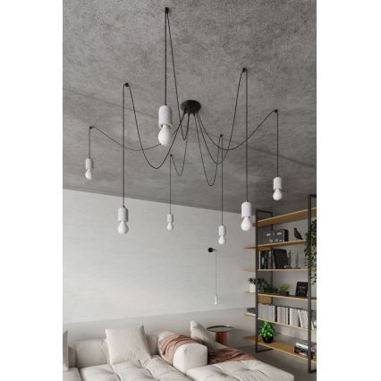 Подвесная люстра NESO 5xE27/15W/230V паук бетон
