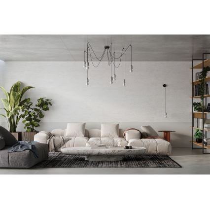 Подвесная люстра NESO 5xE27/15W/230V паук бетон