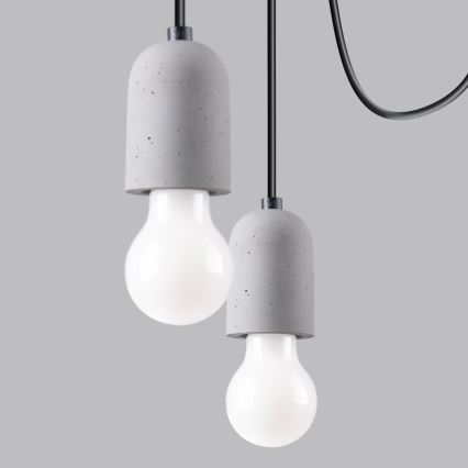 Подвесная люстра NESO 5xE27/15W/230V паук бетон