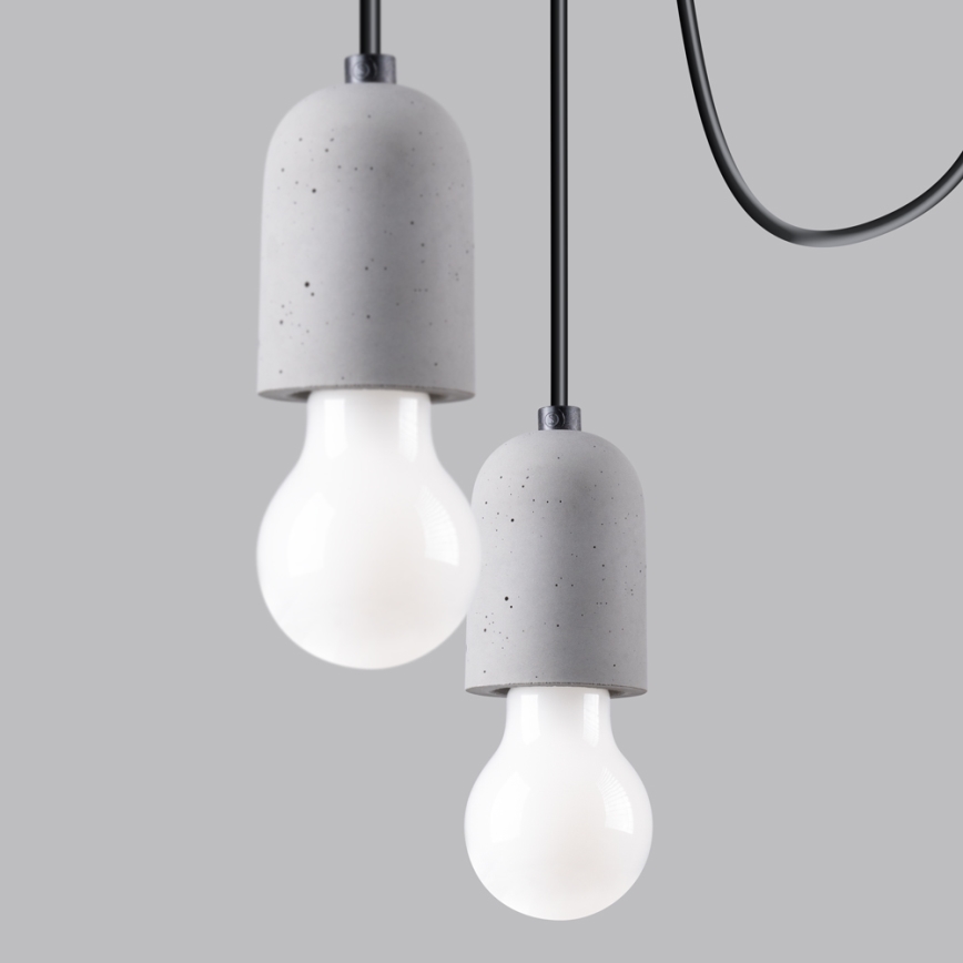 Подвесная люстра NESO 5xE27/15W/230V паук бетон