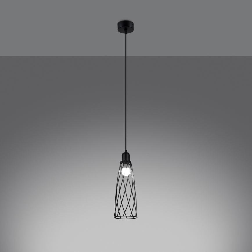 Подвесная люстра SUBA 1xE27/15W/230V черный