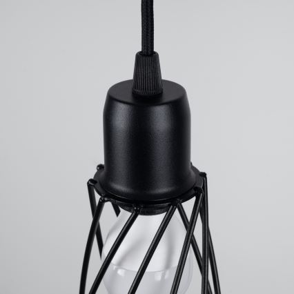 Подвесная люстра SUBA 1xE27/15W/230V черный