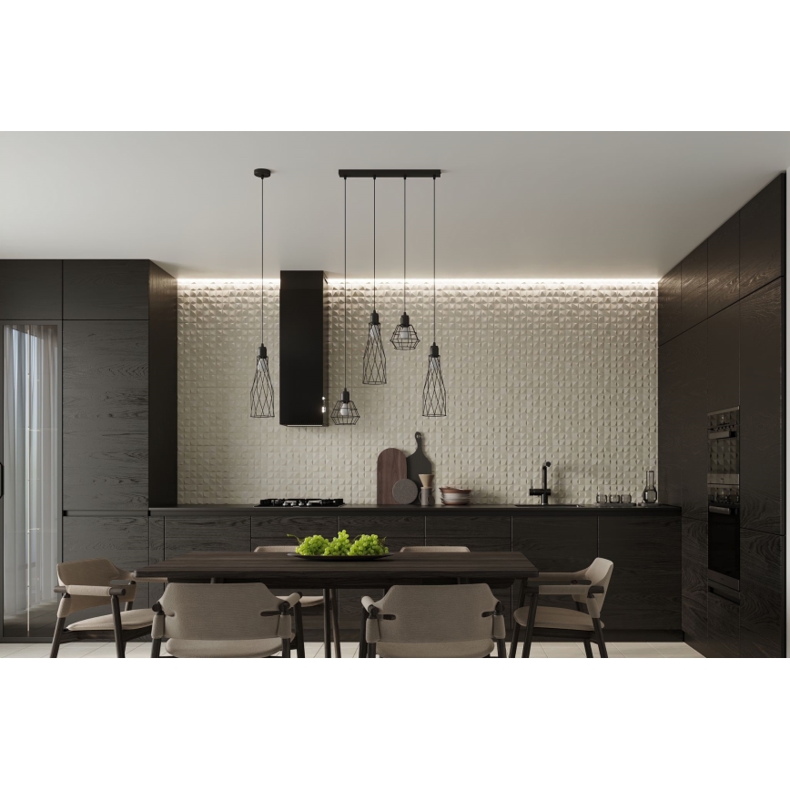 Подвесная люстра SUBA 1xE27/15W/230V черный