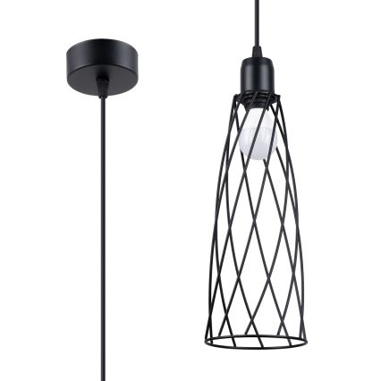 Подвесная люстра SUBA 1xE27/15W/230V черный